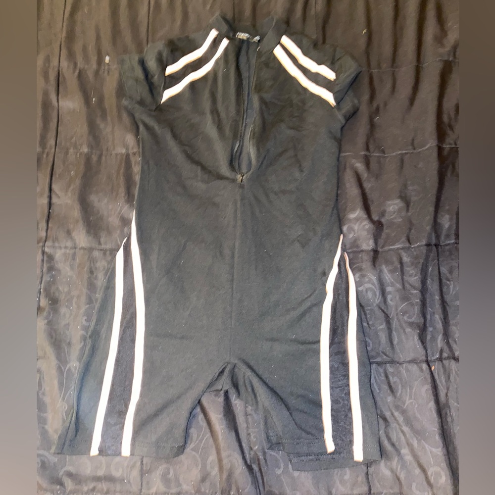 Black and pink romper w/ zipper